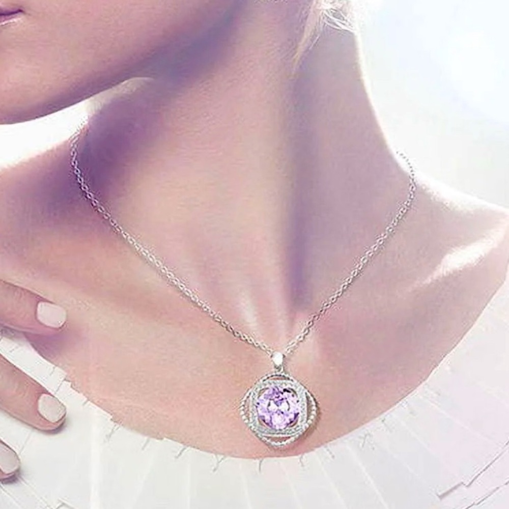 Swarovski Purple Pendant Necklace